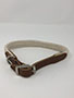 1 Inch (in) Width Fib-R-Ite Cotton Dog Collar with Genuine Leather Trim - 6