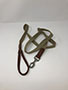 1 Inch (in) x 6 Feet (ft) Ribbed Cotton Dog Leash with Leather Trim - 3